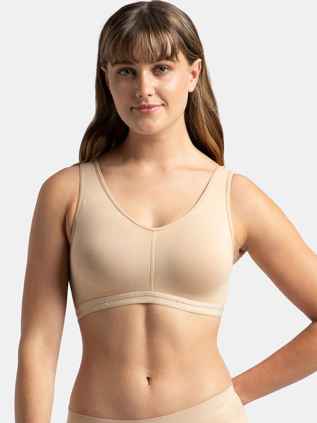 Jockey Wirefree Padded Cotton Full Coverage Sleep Bra with Removable Pads-ES04