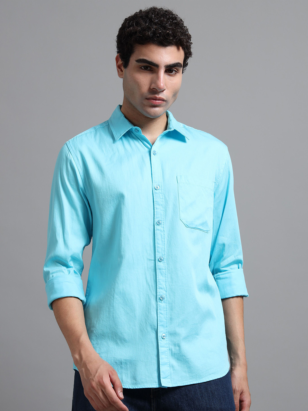 Proword Slim Fit Long Sleeves Cotton Shirt