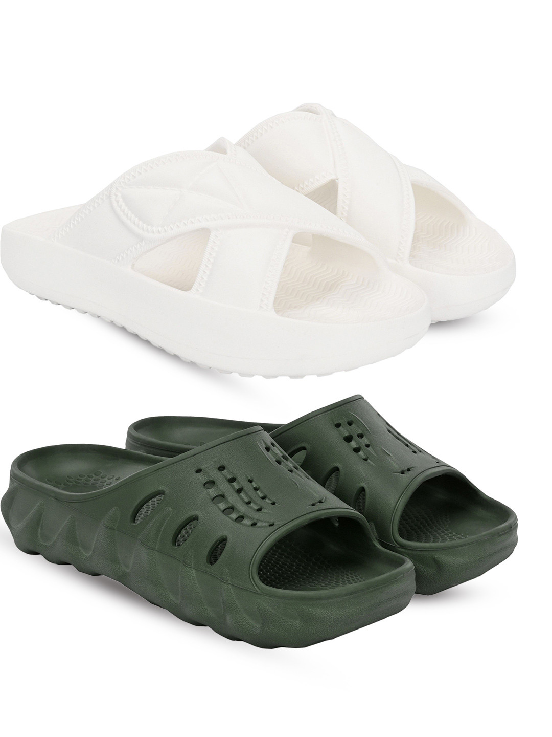 BIRDE Set Of 2 Patterned Outsole Thong Flip-Flops
