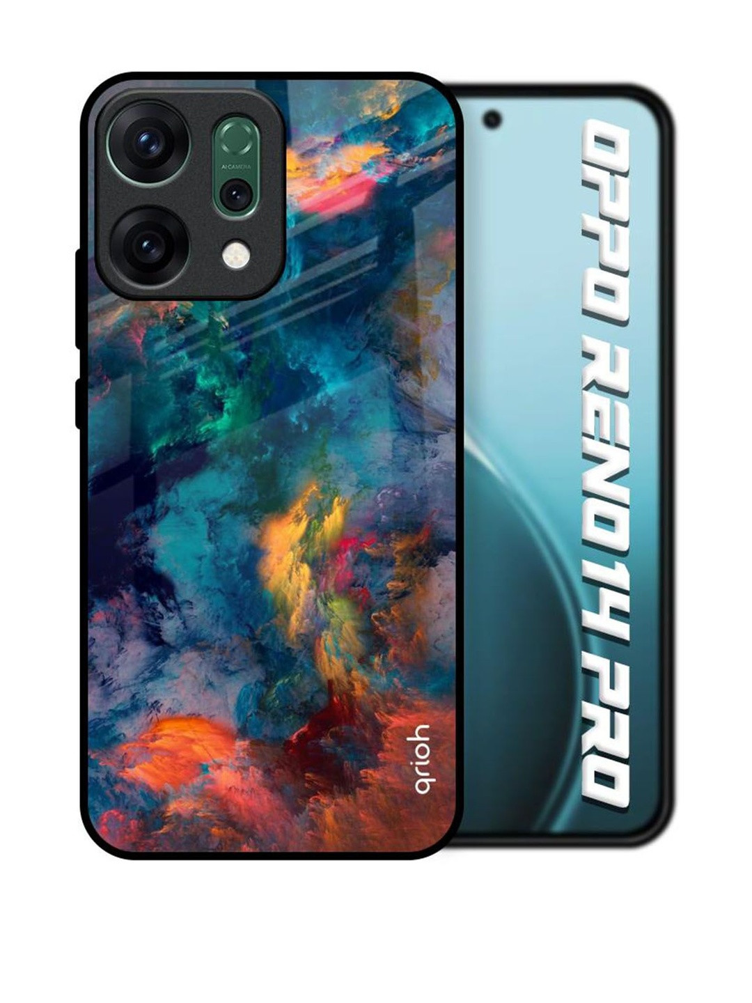 QRIOH Cloudburst Glass Case for Oppo Reno14 Pro 5G