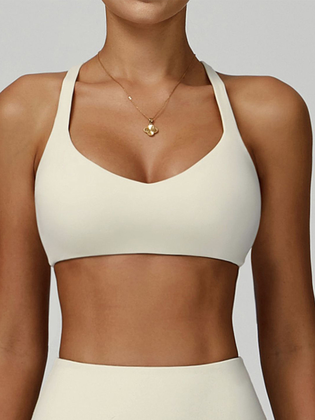 LULU & SKY Women Non Wired Seamless Super Support Racer Back Workout Bra