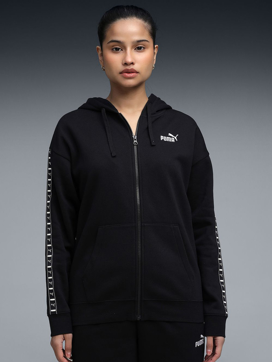 Puma Essentials Tape Women's Full-Zip Cotton Hoodie