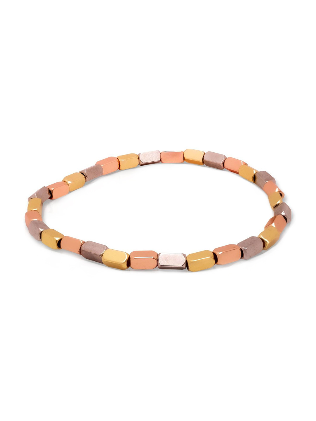 THE OPAL JEWELS Gold-Plated Artificial Beaded Elasticated Bracelet
