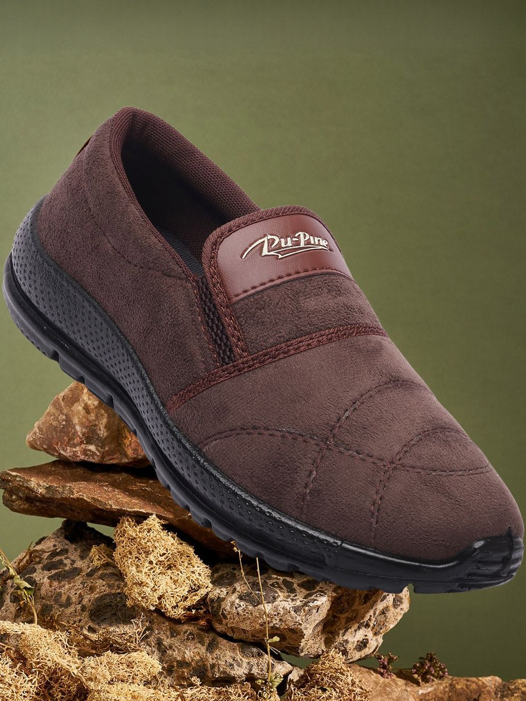 PU-PINE Men Brown Solid Super Soft Comfortable Latest Suede Casual Shoes