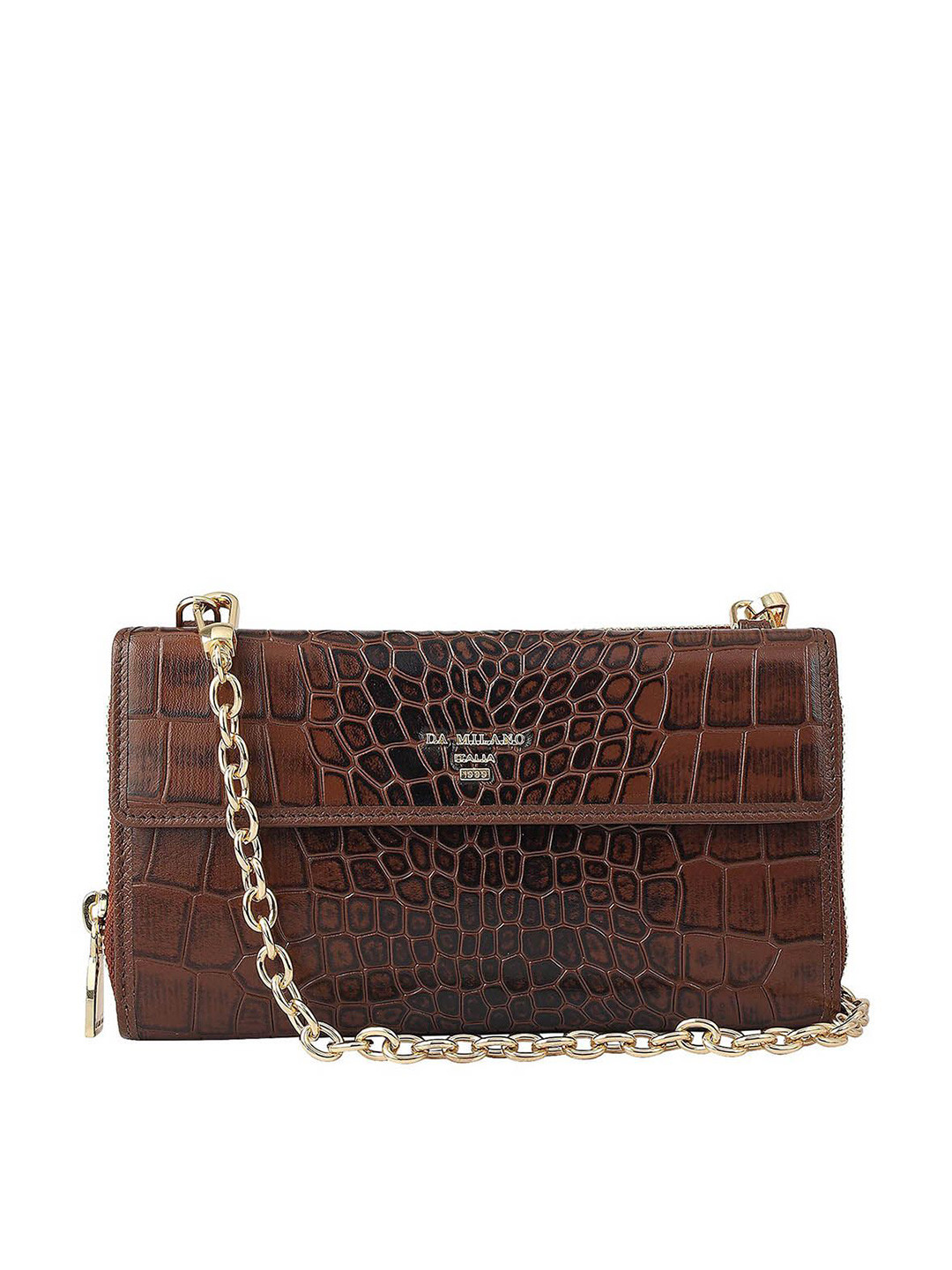 Da Milano Textured Leather Purse Clutch