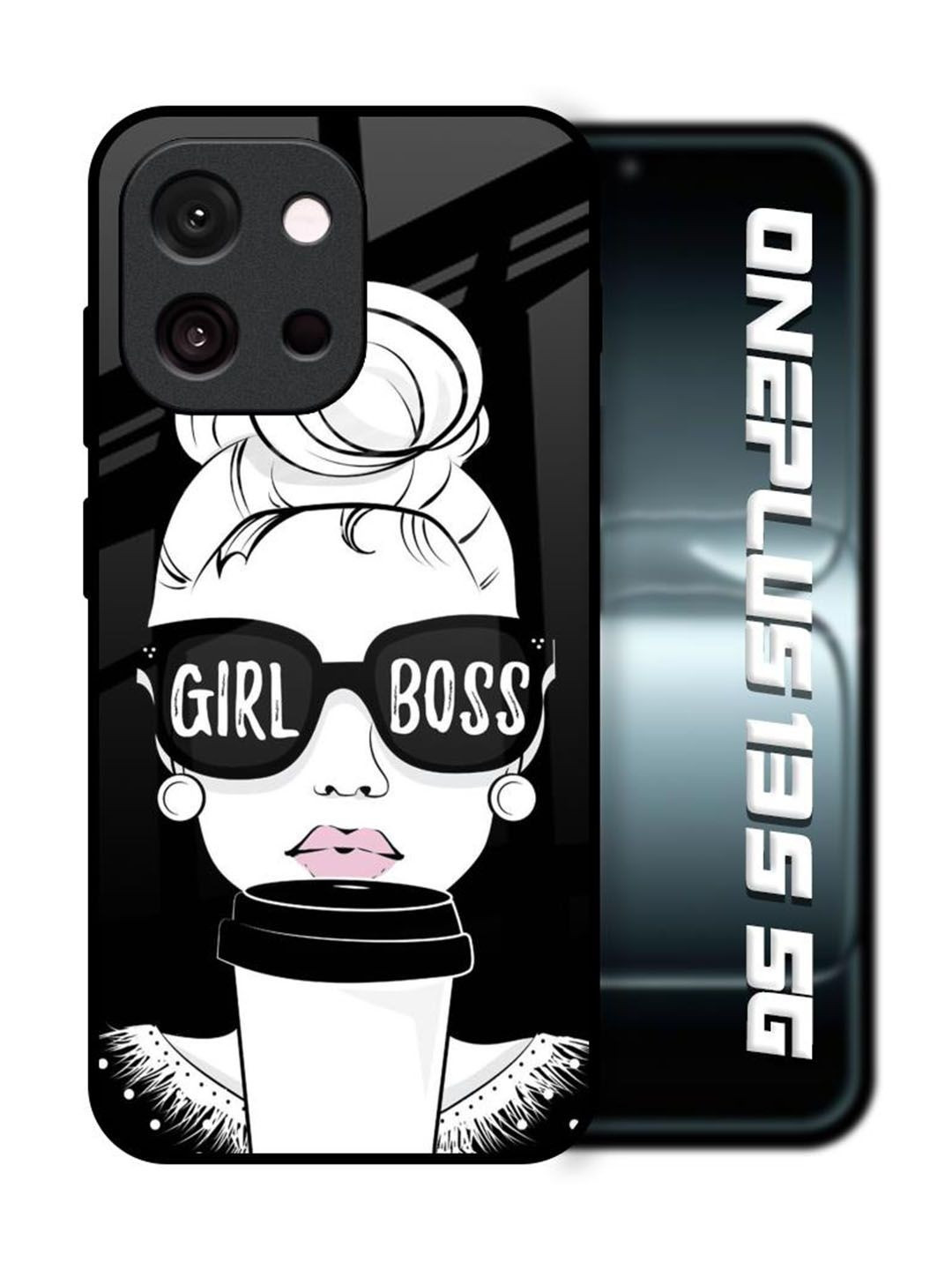 QRIOH Girl Boss Printed OnePlus 13s 5G Glass Back Case Mobile Accessories