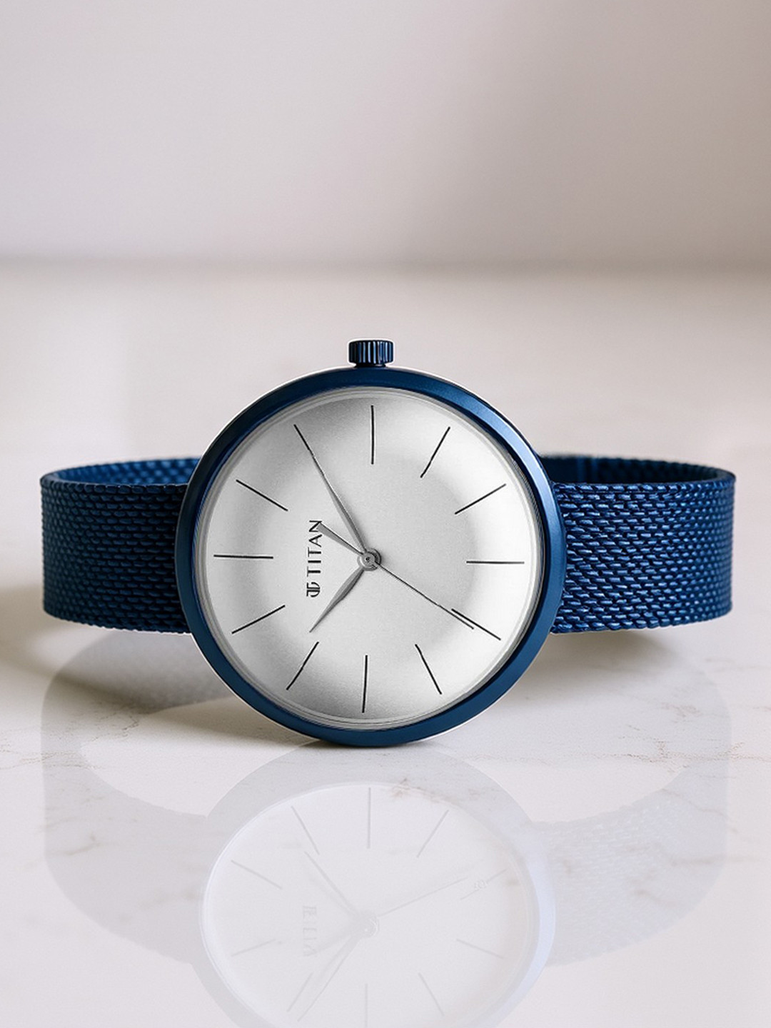 Titan Women Water Resistance Stainless Steel Analogue Watch 95182QM01