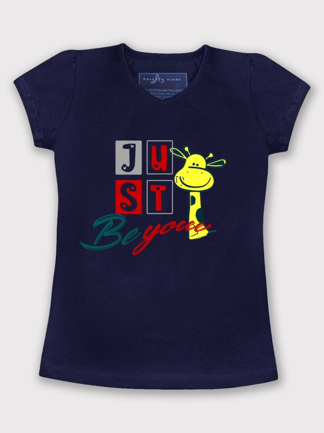 Naughty Ninos Girls Pack of 3 Graphic Printed V-Neck T-shirts