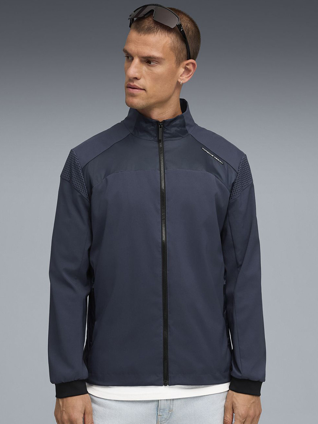 PUMA Motorsport Men Porsche Design Mock Collar Solid Sporty Jacket