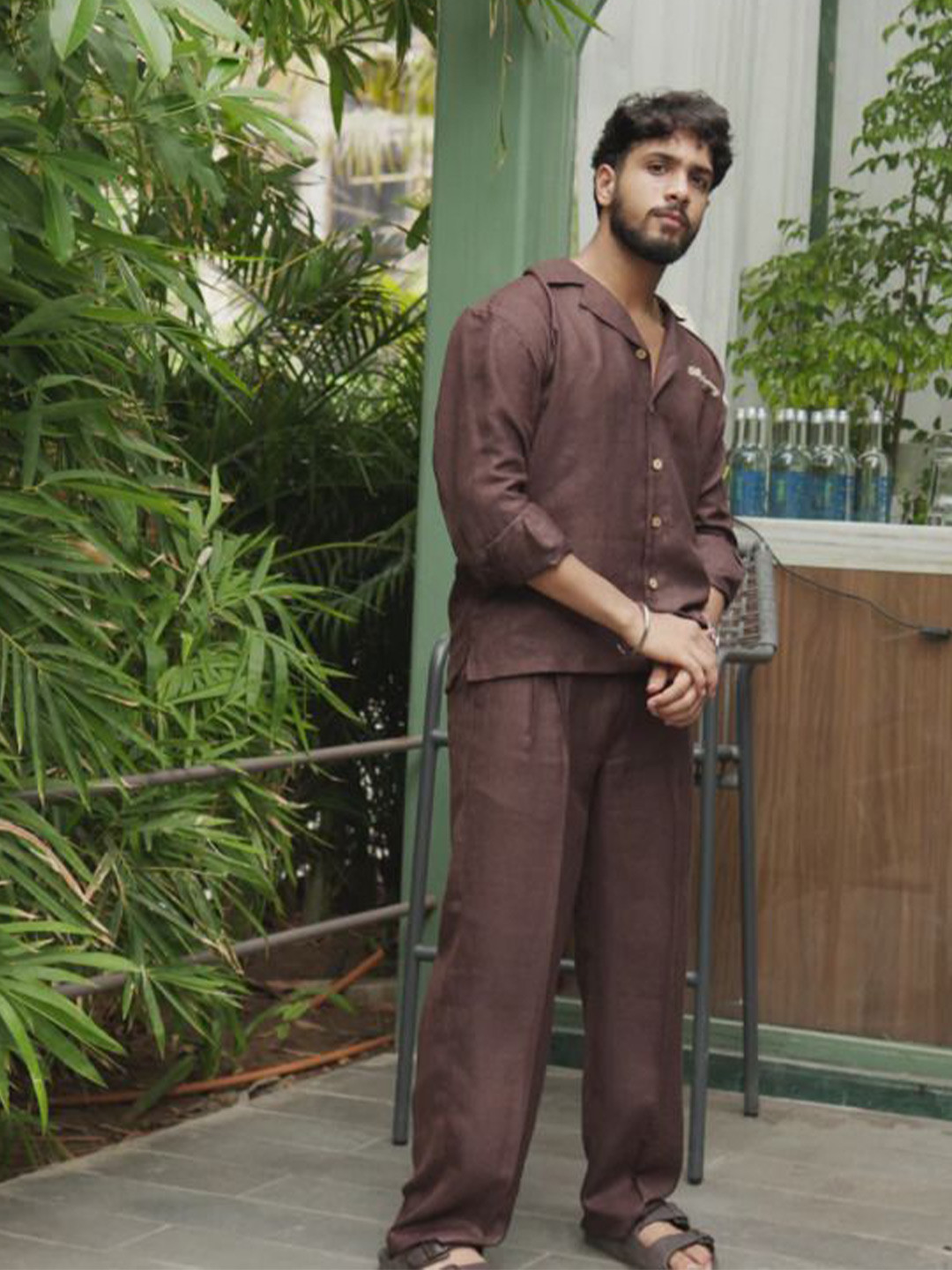 Big Bunny Men Relaxed Striped Casual Shirt