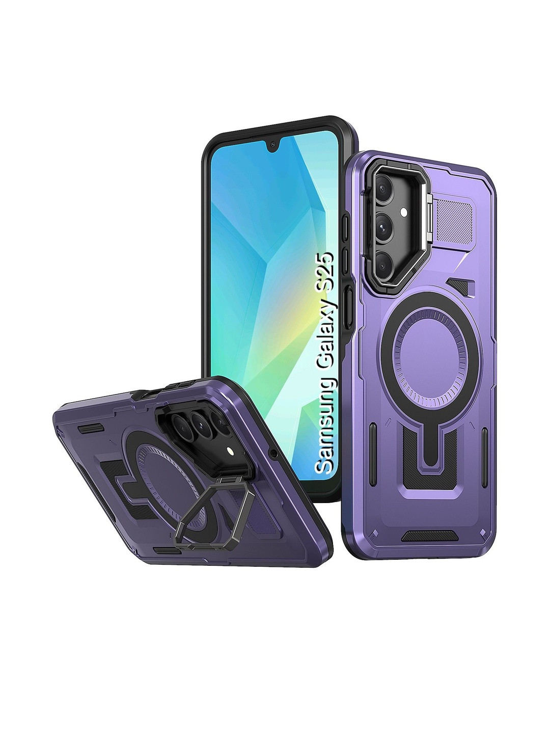 Luxury Kase Rugged Shockproof Magnetic Back Case Mobile Accessories with Kickstand