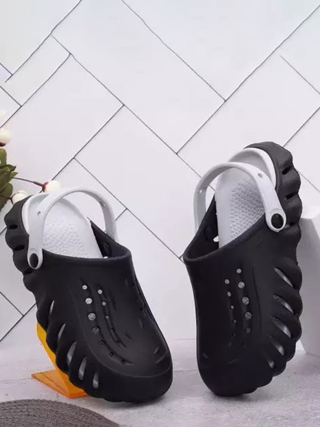glitchez Men Perforations Clogs Flip Flops