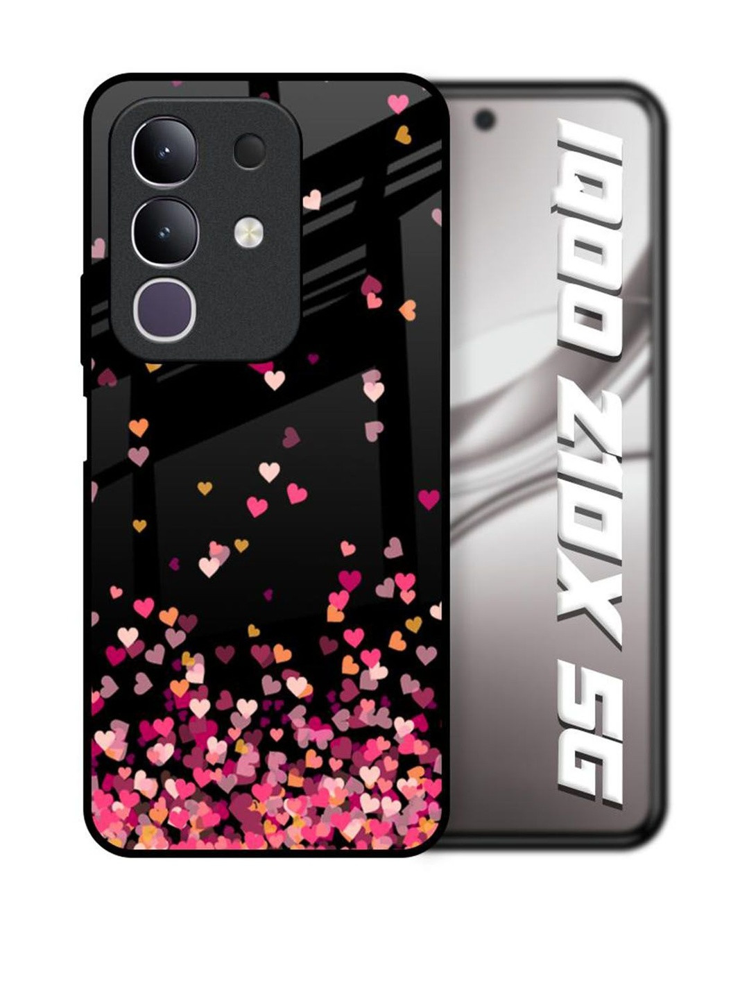 QRIOH Heart Rain Fall IQOO Z10x 5G Back Case Mobile Accessories