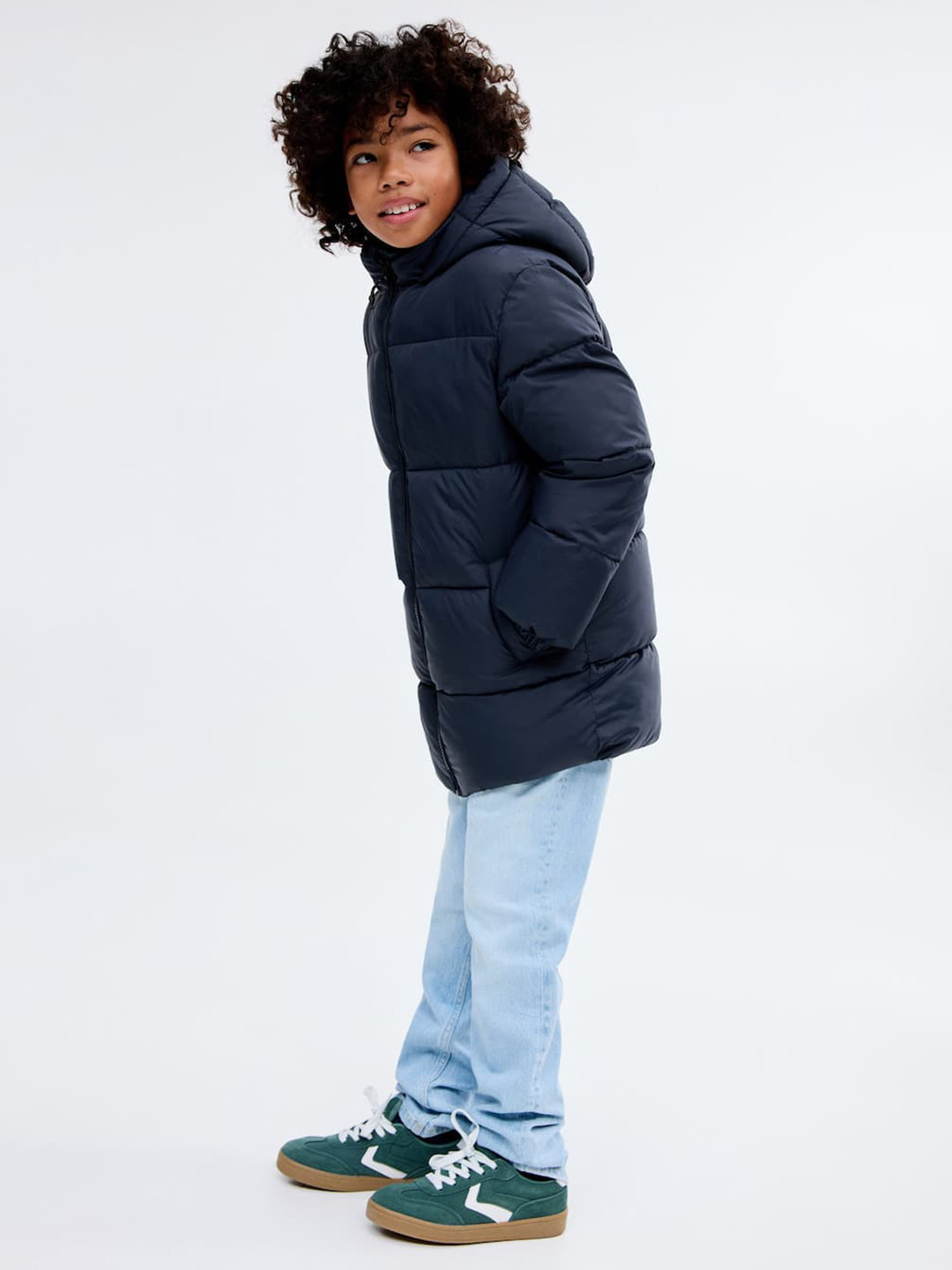 Mango Kids Boys Hooded Puffer Jacket