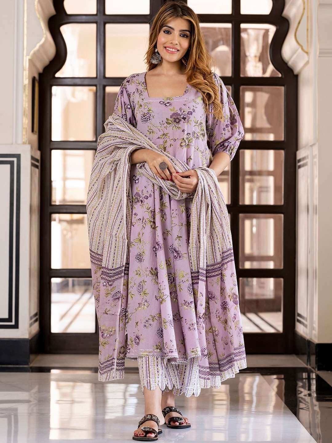 KALINI Printed Pure Cotton Kurta Set