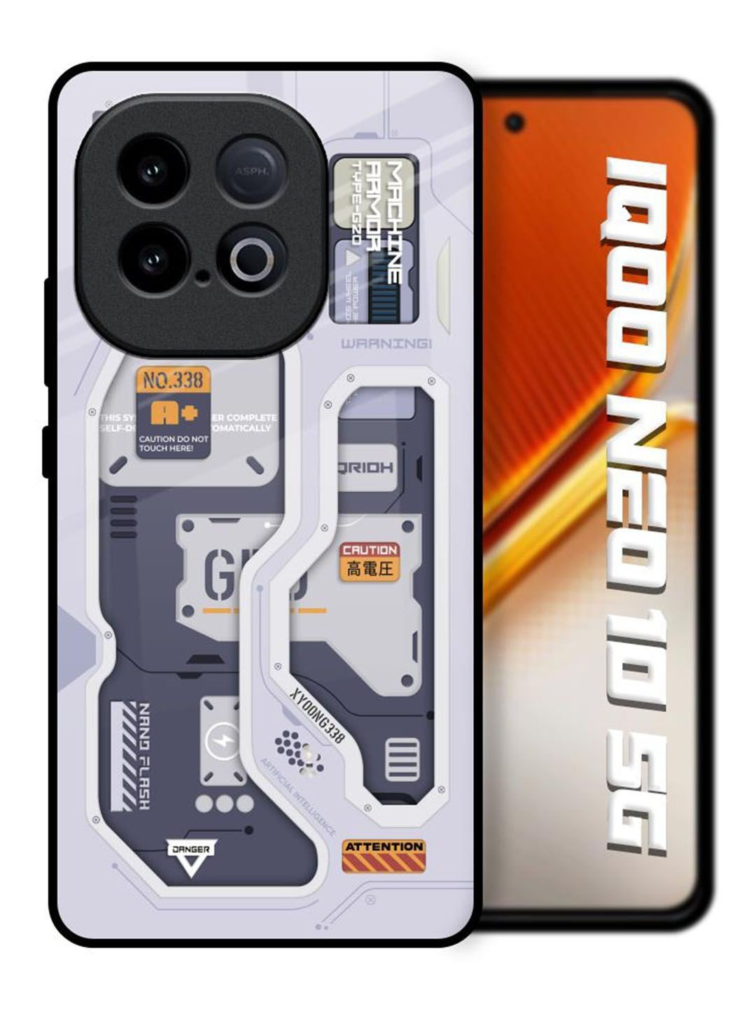 QRIOH Tech Savvy Glass Case for iQOO Neo 10 5G Back Case Mobile Accessories