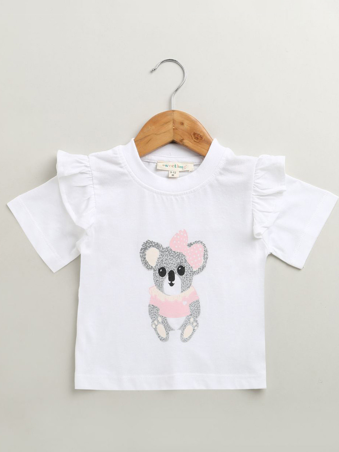 Sweetlime By AS Girls Graphic Printed Pure Cotton T-Shirt