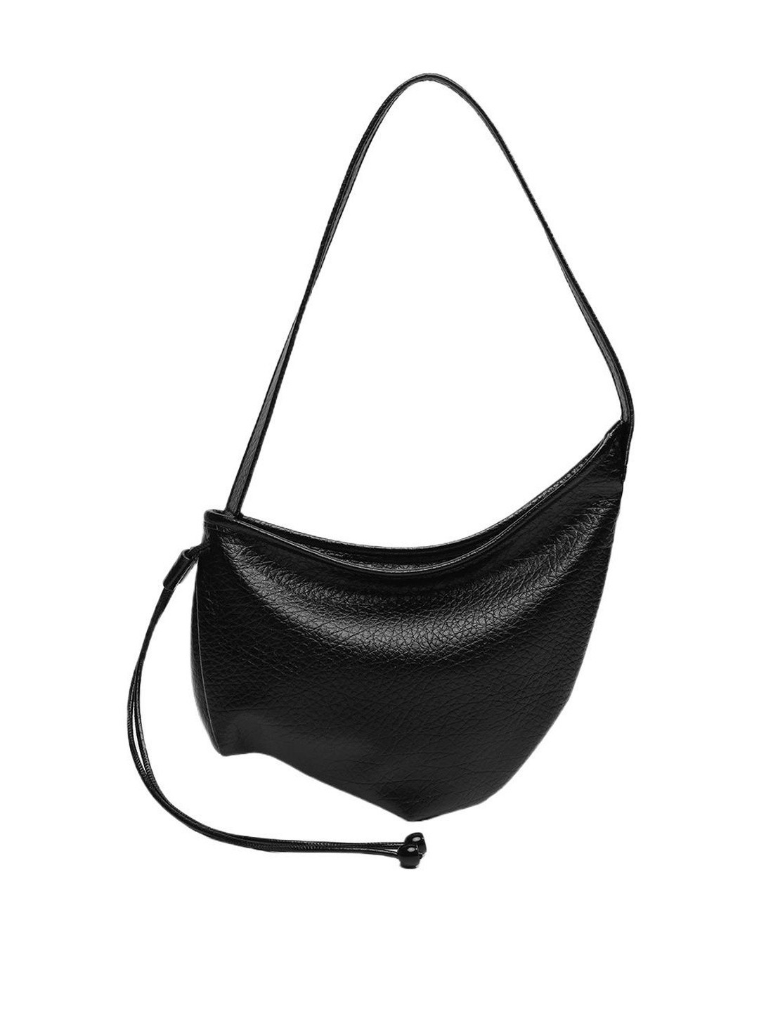 CORSICA Black PU Structured Sling Bag