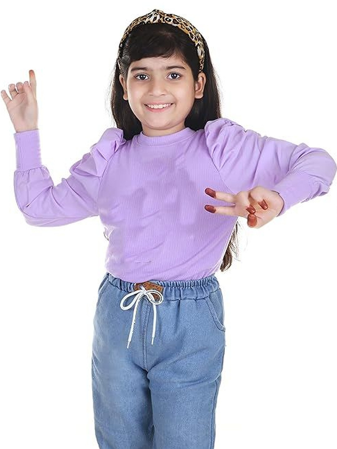 Aura Glam Girl Pack Of 2 Puff Sleeve Top