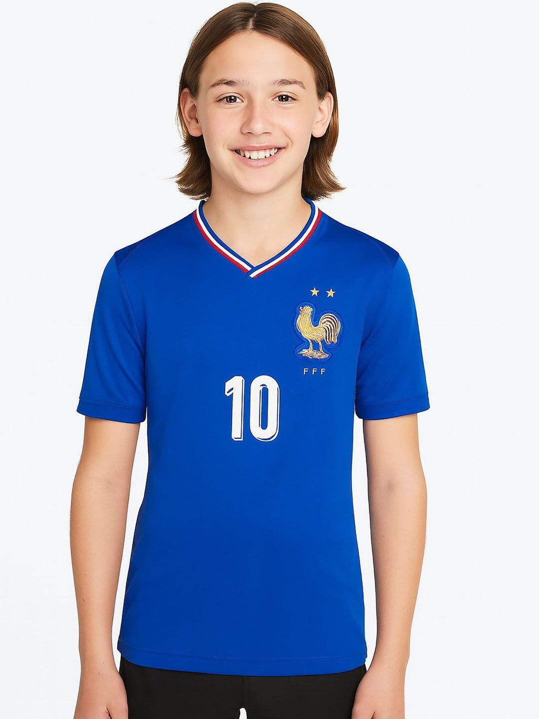 Dostitch Boys Blue Printed France Football Jersey