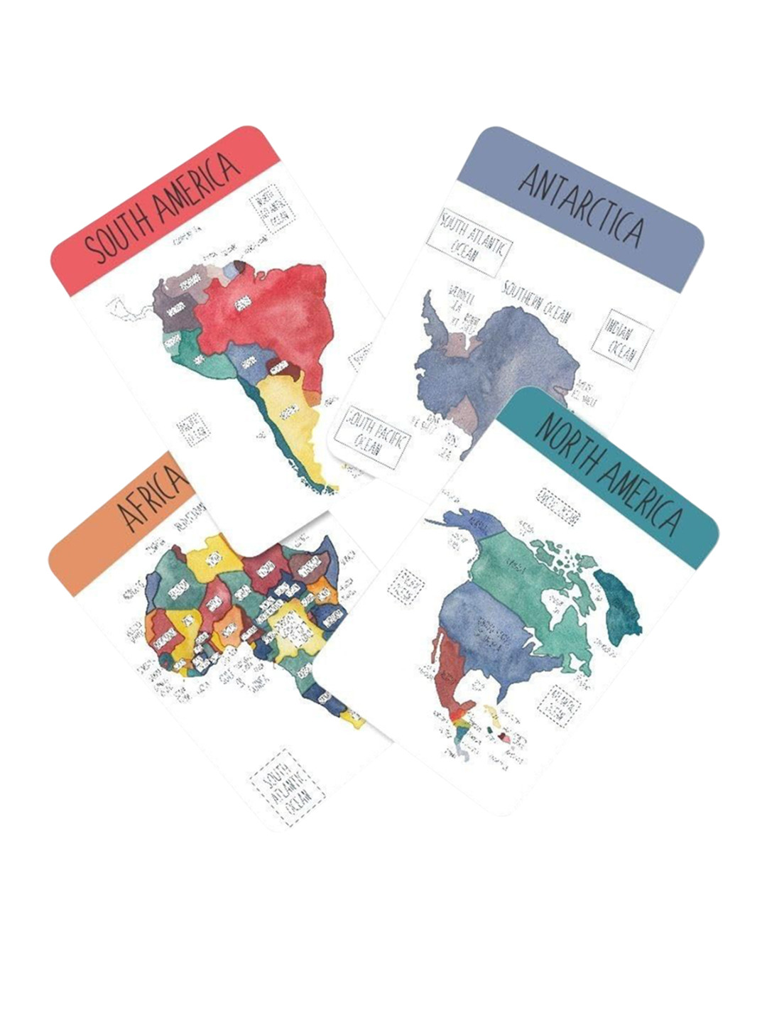 ZOOPLAY Kids World Continents and Oceans Flahscards Learning and Development Toys