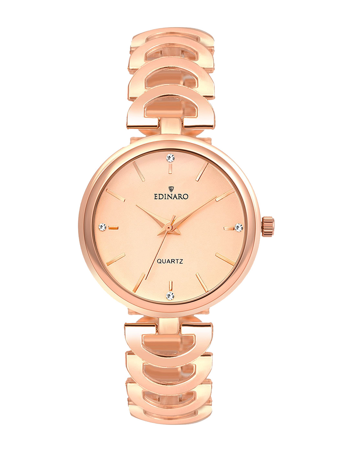 EDINARO Girls Dial & Stainless Steel Bracelet Style Straps Analogue Watch ED-2097W