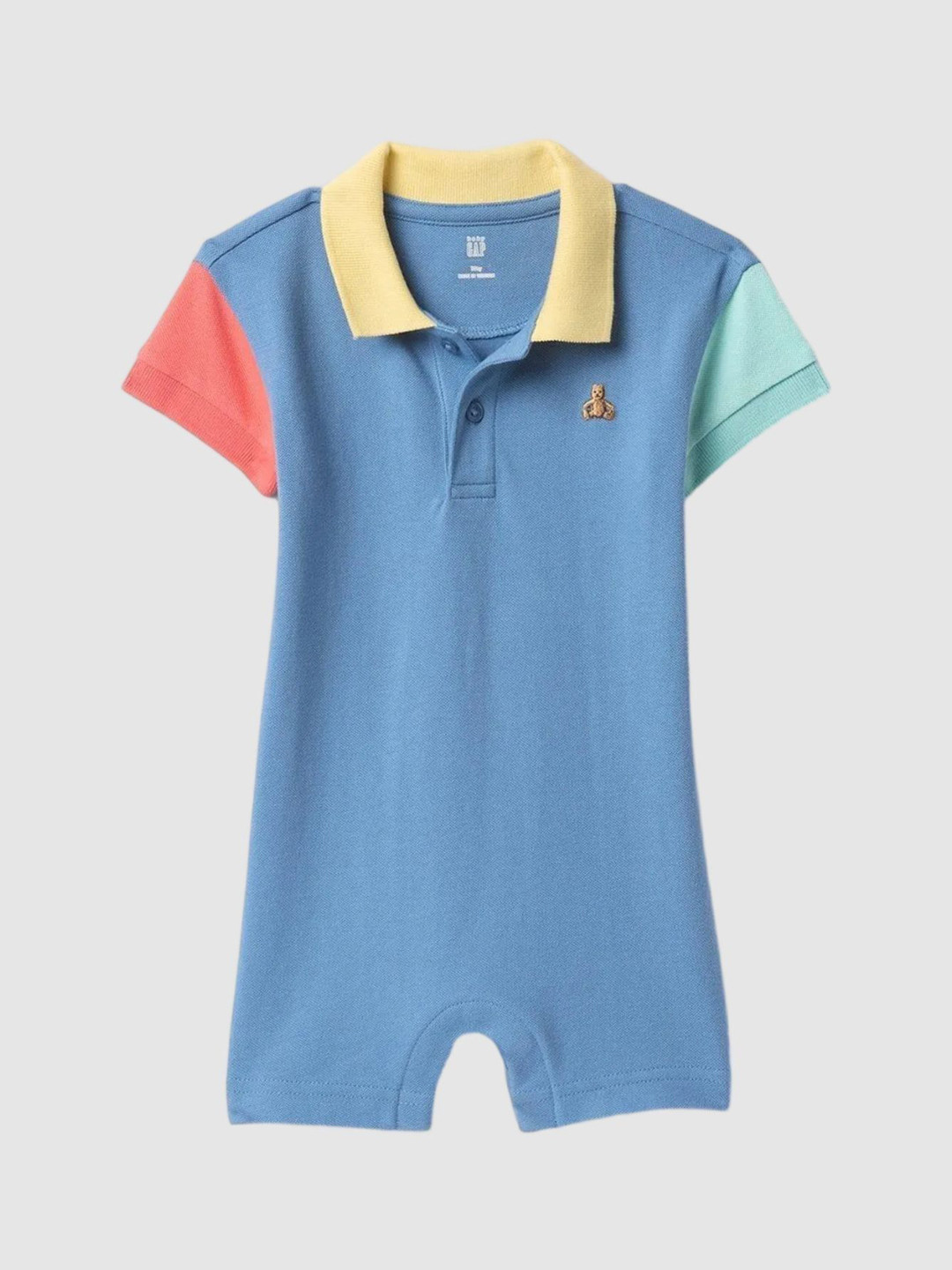 GAP Infants Boys Polo Collar-Block Onesie