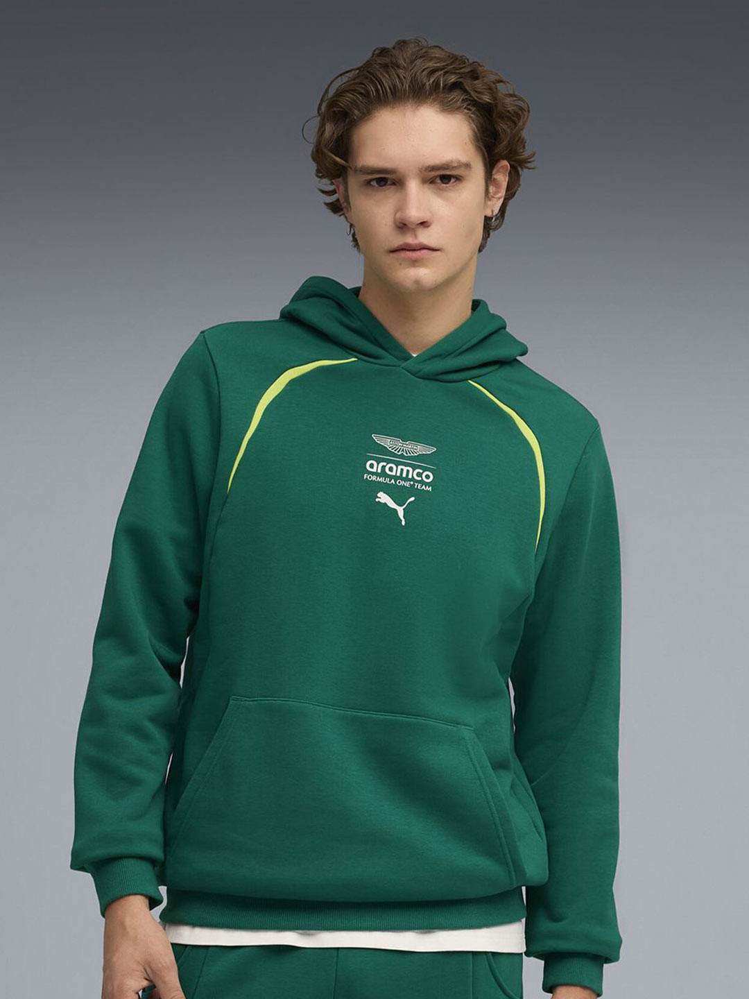 PUMA Motorsport ASTON MARTIN ARAMCO F1(r) TEAM Men's Logo Sweat Hoodie