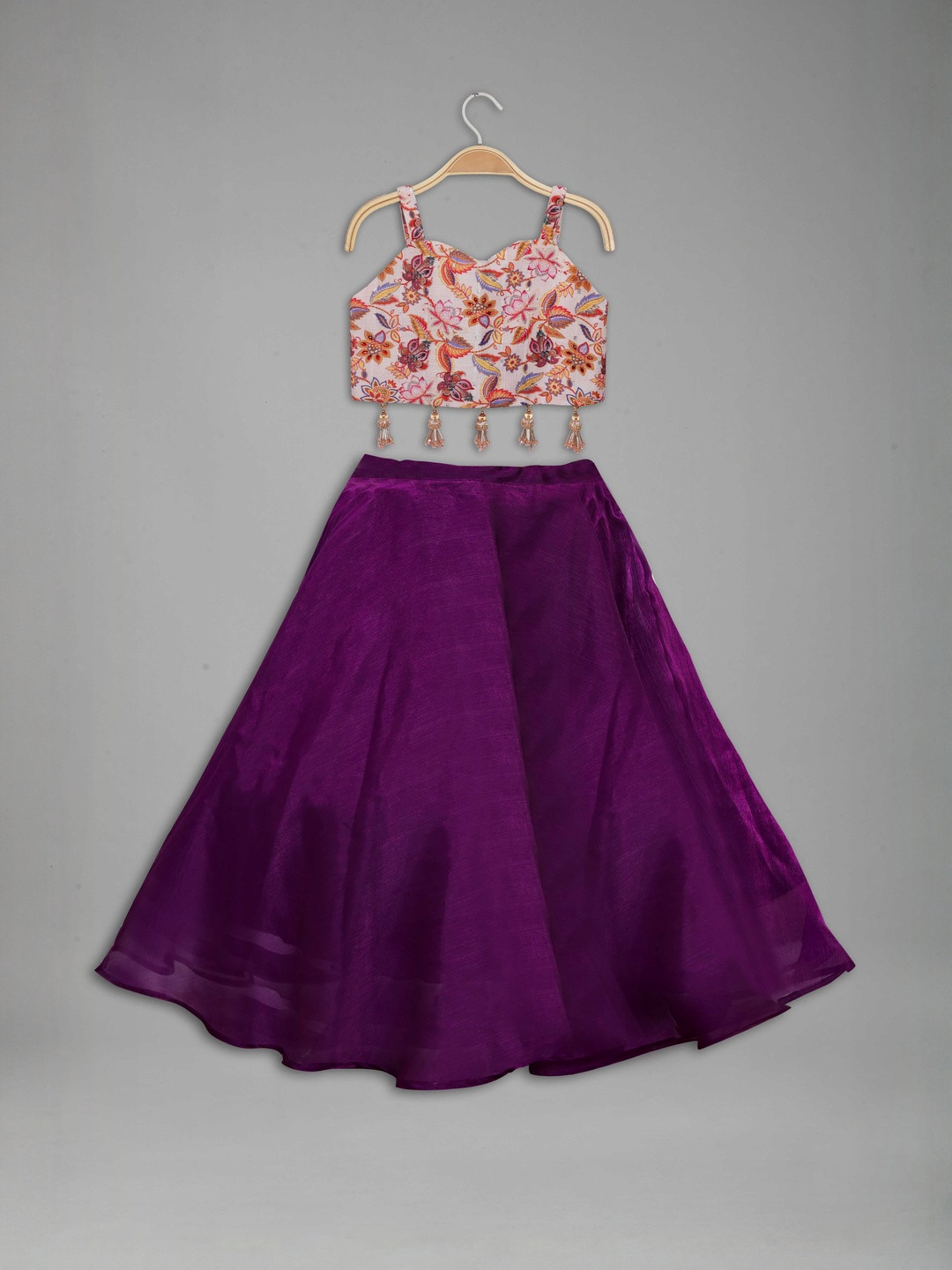 IRSIA Girls Printed Beads and Stones Ready to Wear Lehenga & Choli