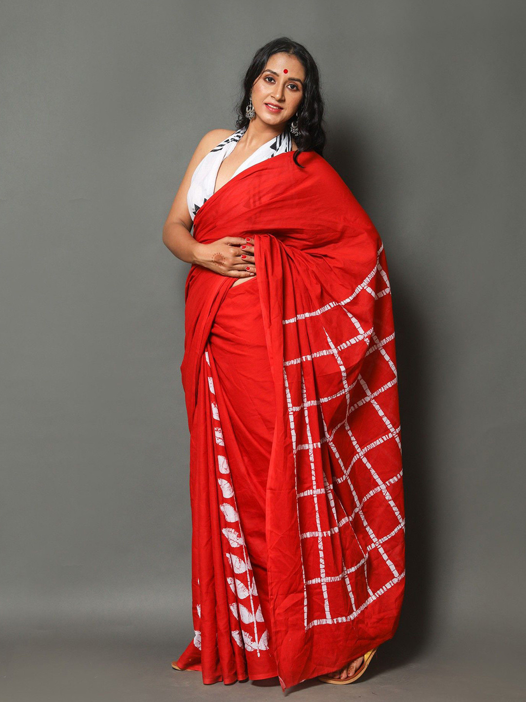 Craft Musium Hand Block Printed Pure Cotton Saree