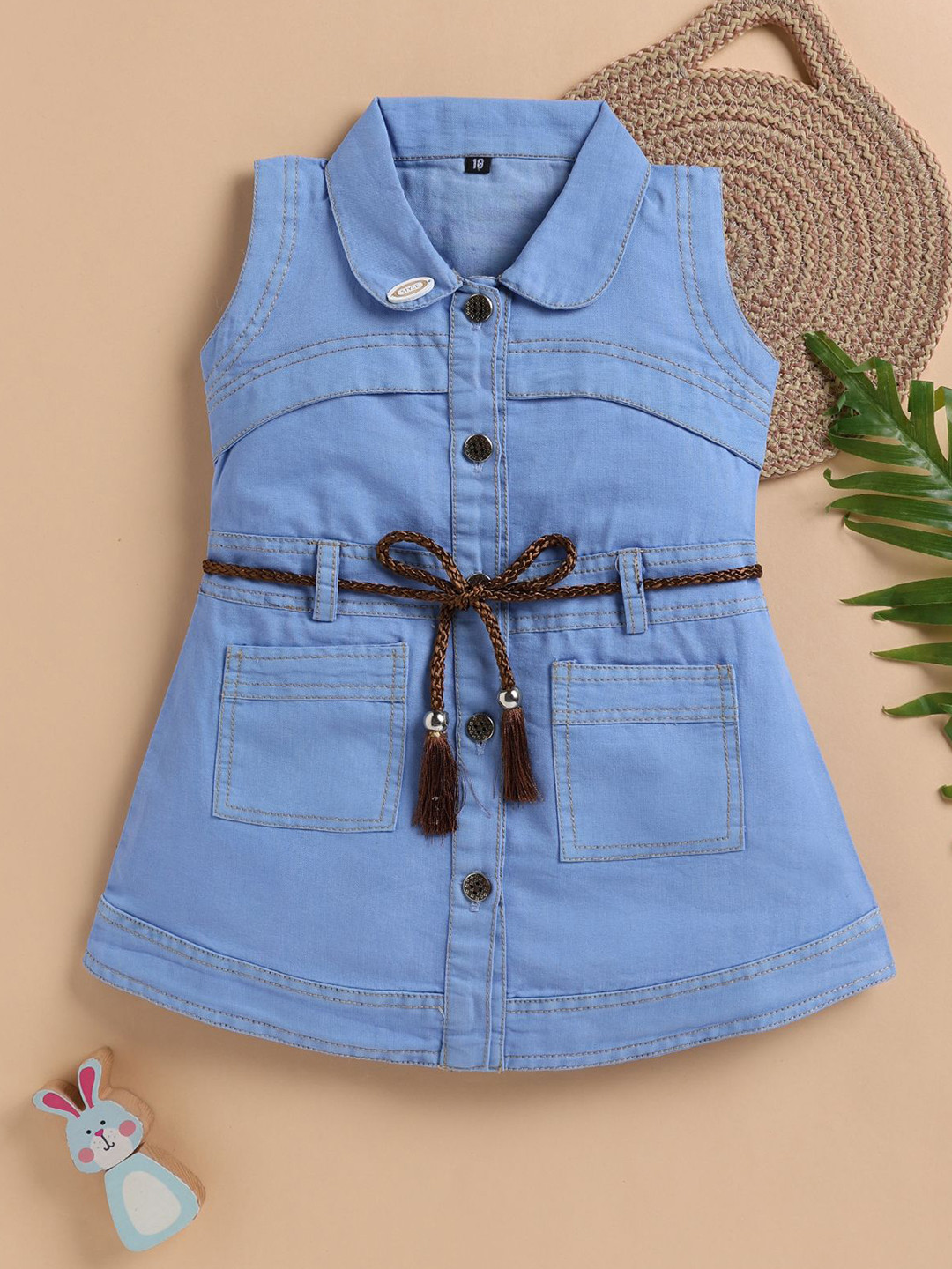 LACKii DOLL Girls Denim A-Line Dress