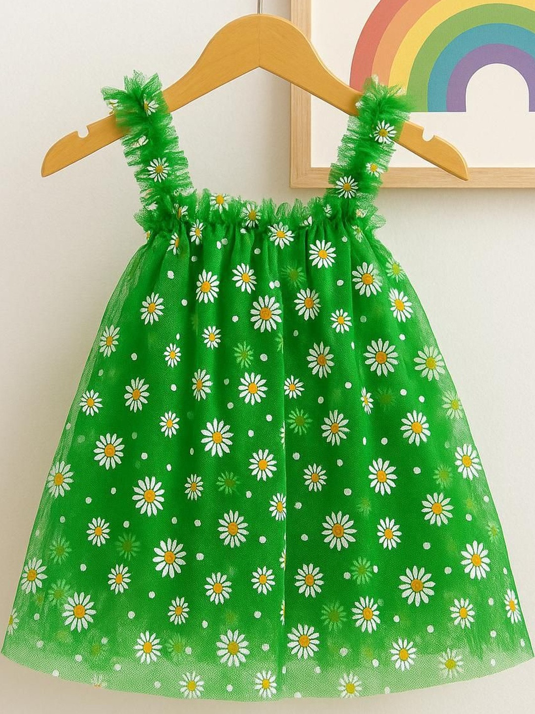TotzTouch Baby Floral Net Party Wear Frock