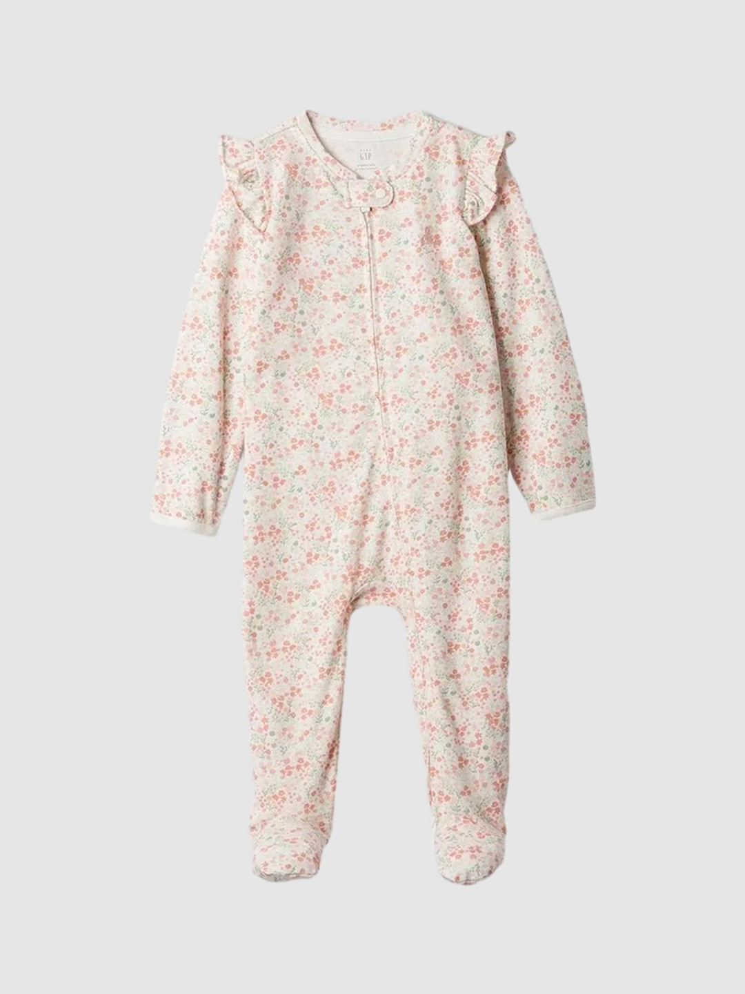 GAP Infant Girls Floral Printed Organic Cotton Onesie