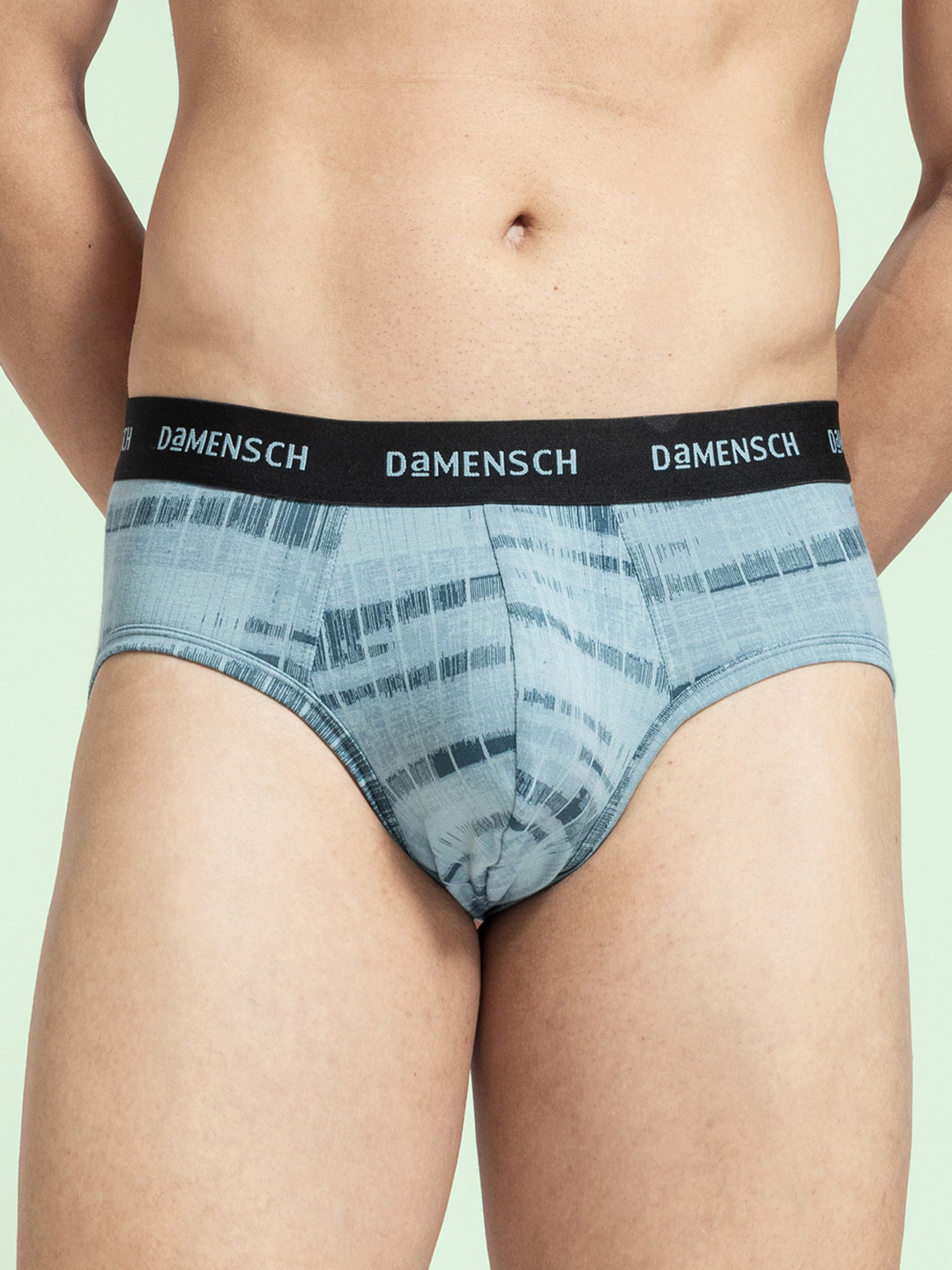 DAMENSCH Printed Mid Rise Anti-Odor Basic Brief-BR1088-POOBLU