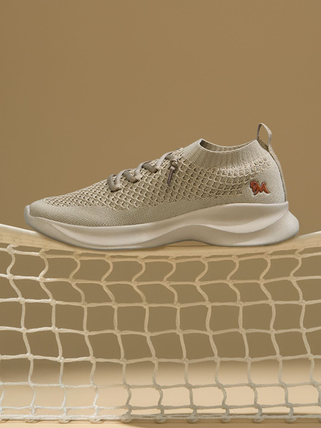 NEEMANS Women Woven Design Knit Glider Sneakers