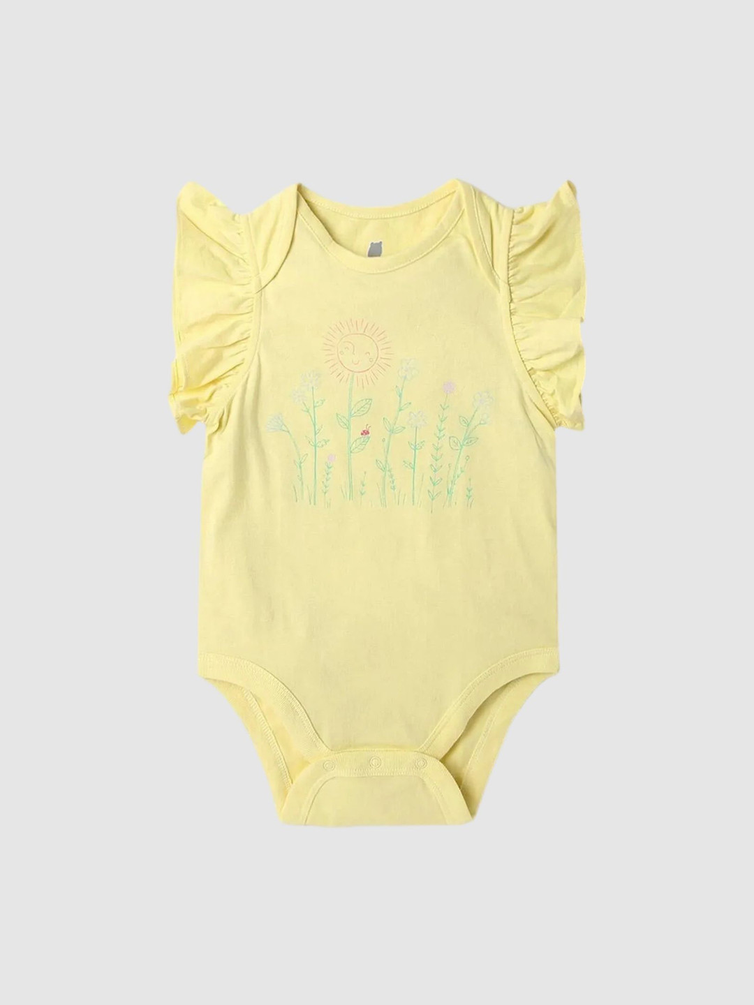 GAP Girls Botanical Printed Organic Cotton Round Neck Bodysuit