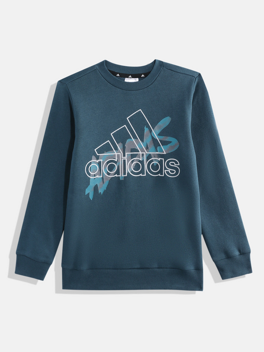 ADIDAS Boys BOS GRFLC Brand Logo Print Sweatshirt