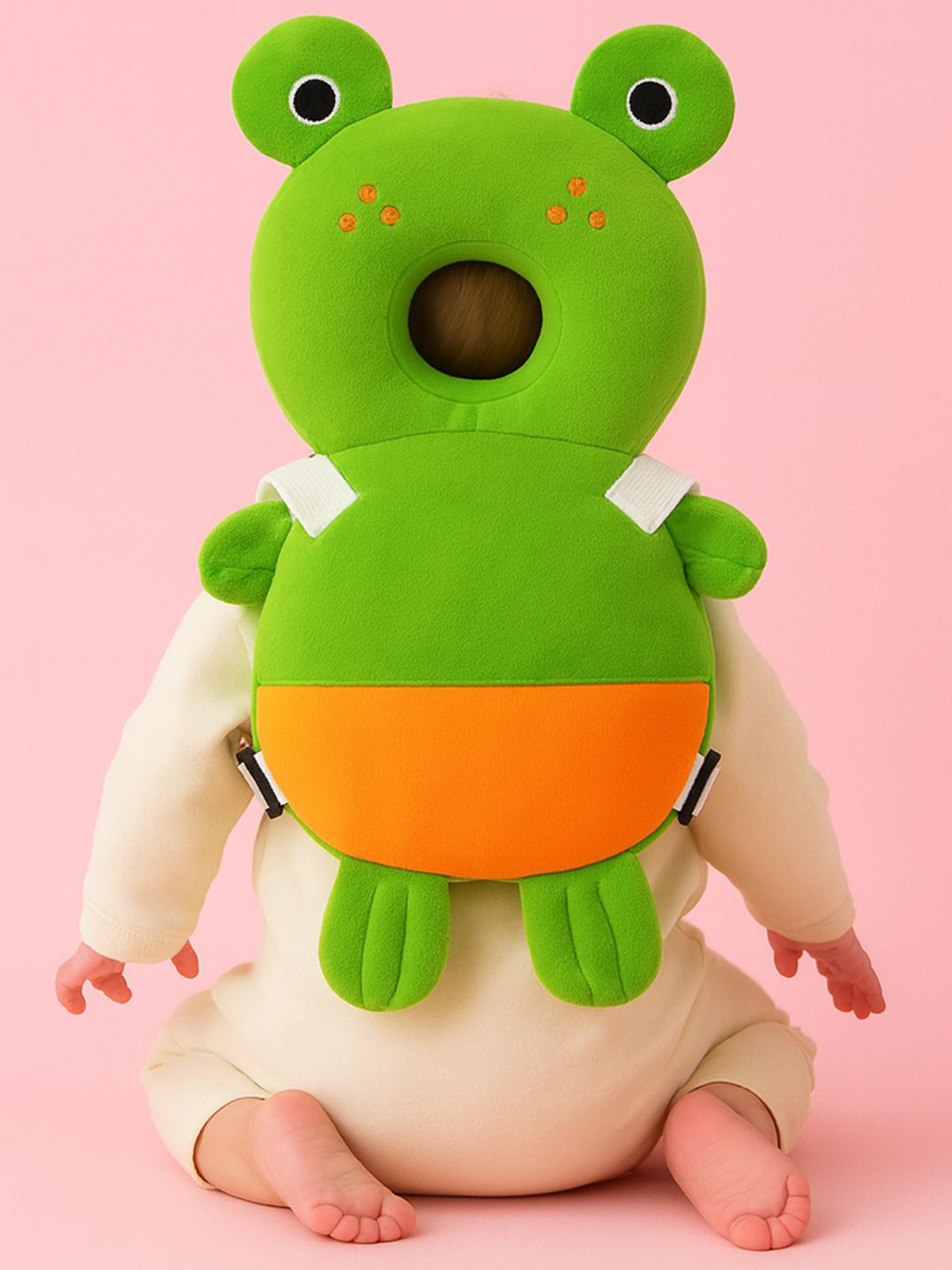 Smartots Green Adorable Frog Shape Soft Safe Baby Head Back Protector