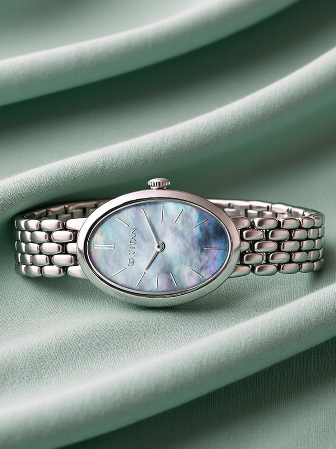 Titan Women Purple Mother of Pearl Analogue Watch 95246SM01