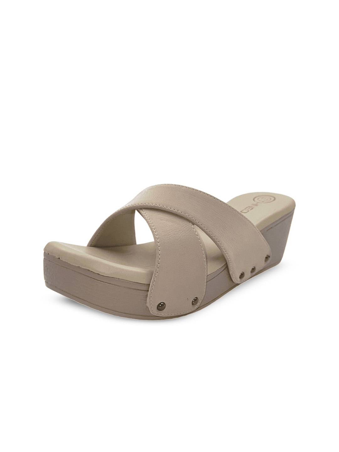 Patriarchy Textured Leather Wedge Sandals