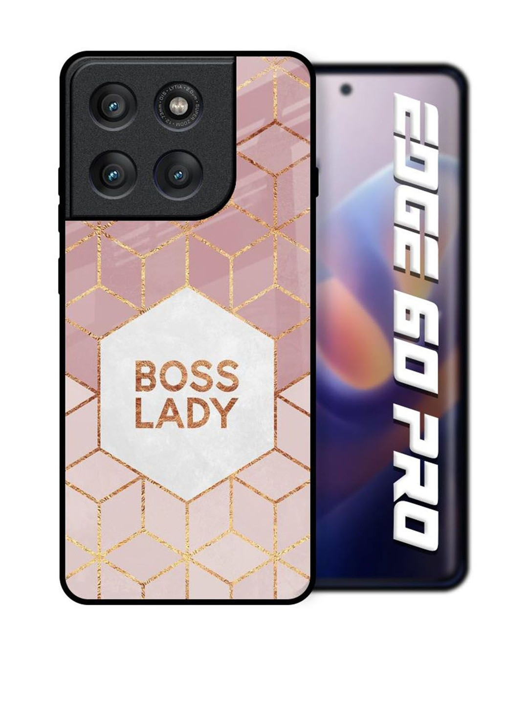 QRIOH Geometric Printed Motorola Edge 60 Pro Silicone Back Case