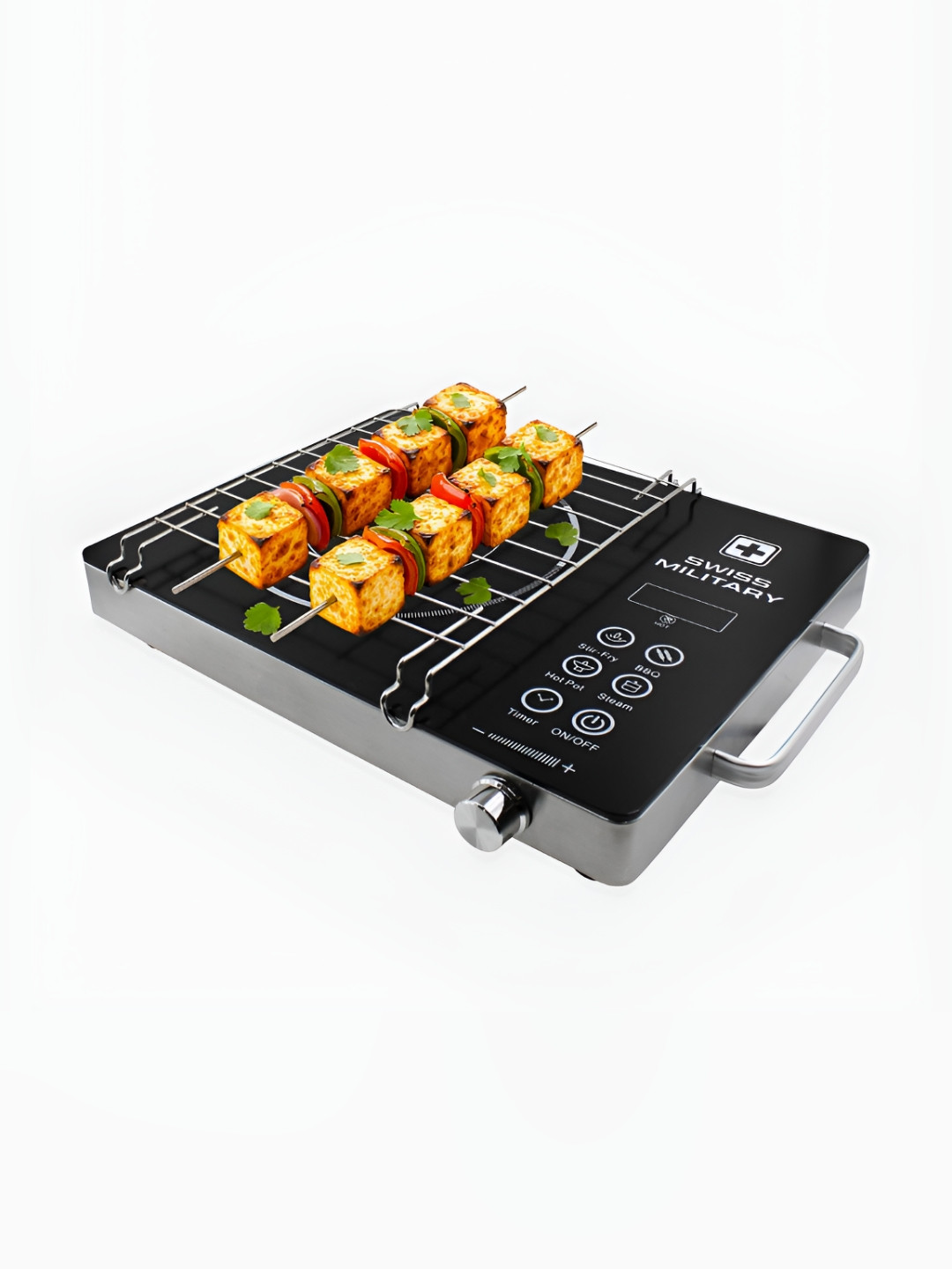 SWISS MILITARY Emporia Delux Infrared Black & Grey Anti-Skid Induction Cooktop - 2200 W