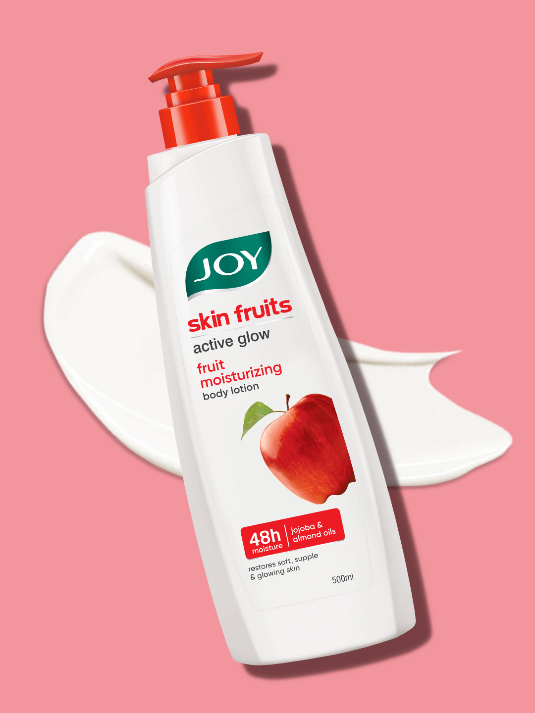 JOY Skin Fruits Body Lotion With Almond Oil, Jojoba Oil & Apple Extracts - 500ml