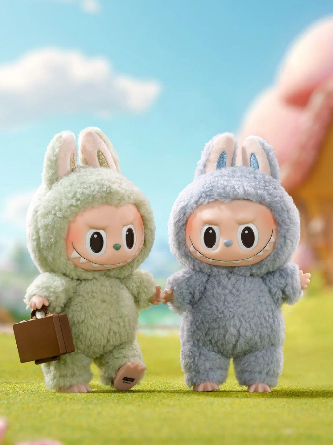 1TO FINITY Set Of 6 Assorted Monster Labubu Doll Anime Figurine Key Chains