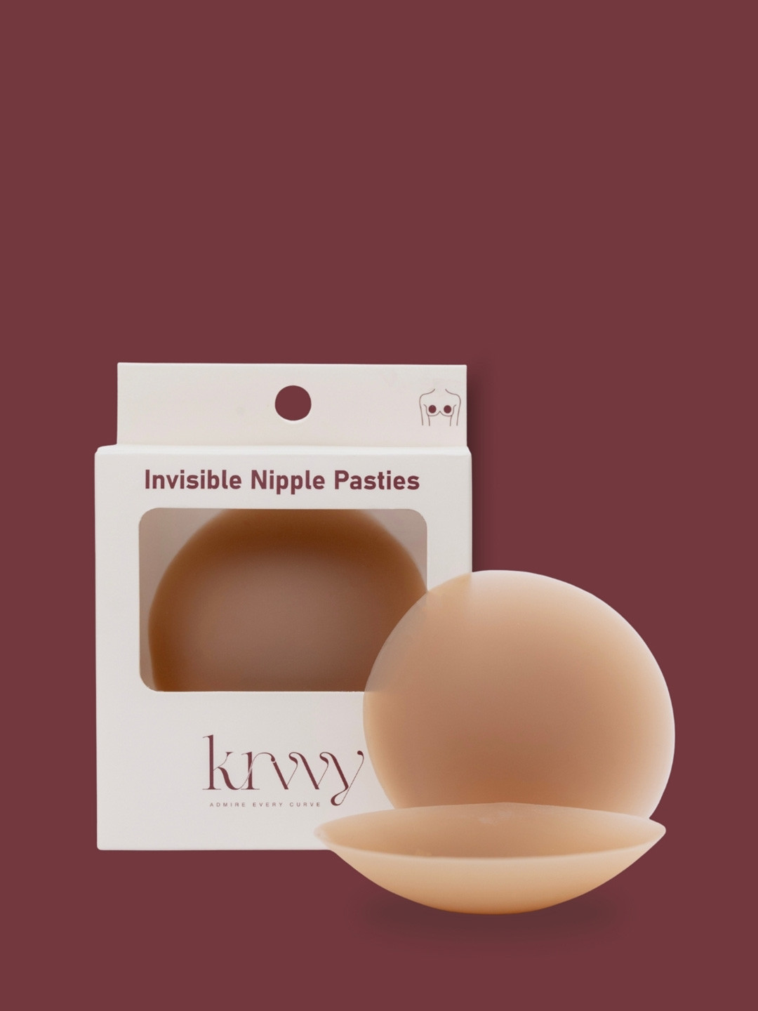 Krvvy Women's Invisible Nipple Pasties(2 Pcs)
