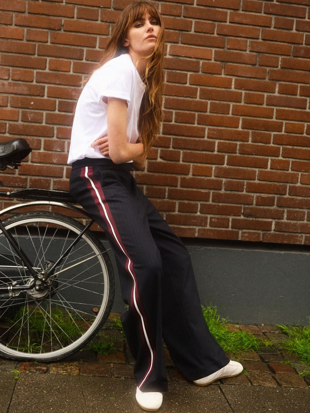 H&M Women Side-Striped Tailored Trousers