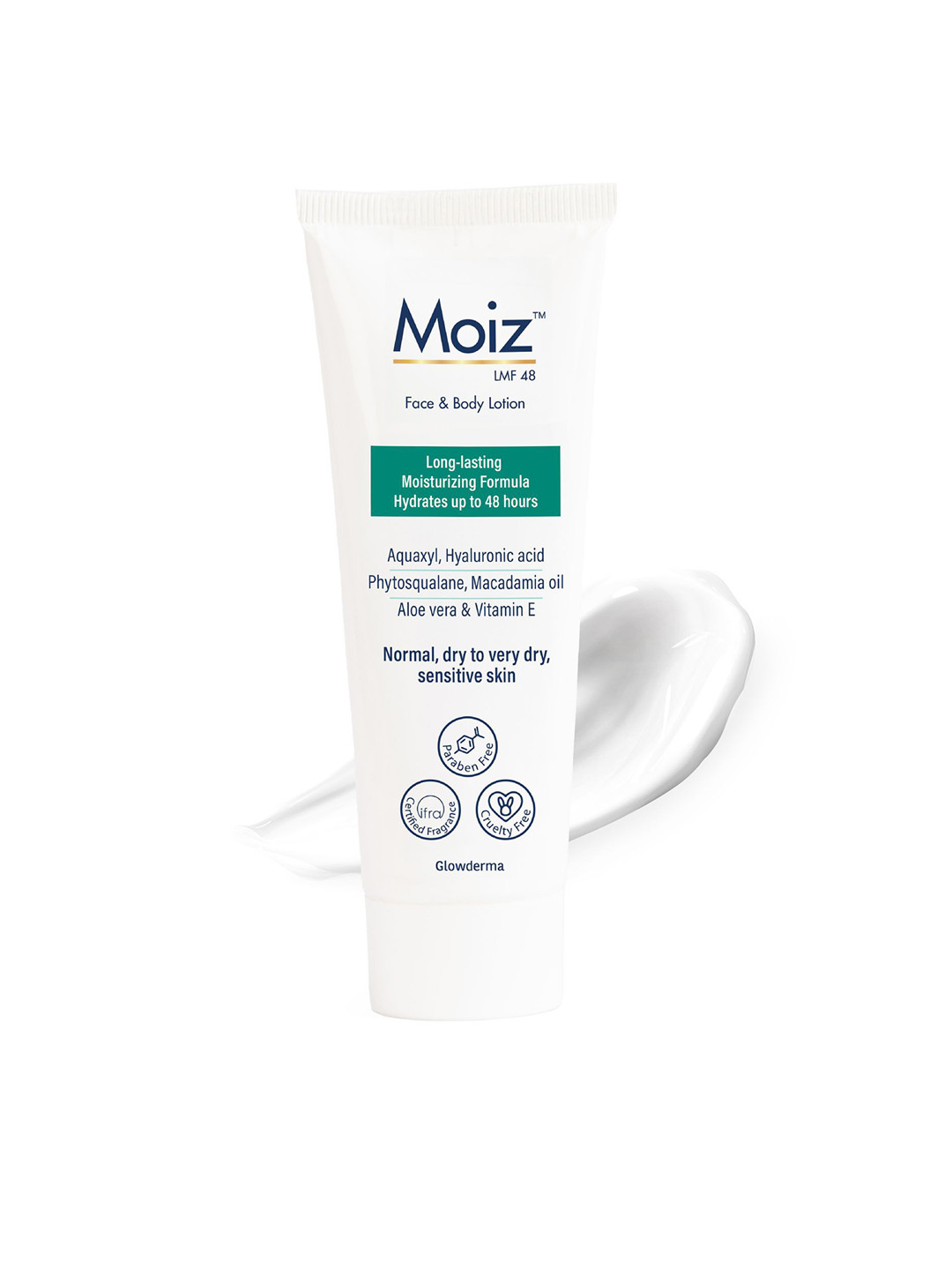 MOIZ LMF 48 Lotion - Long-Lasting Moisturizer - Formulated With 17 Moisturizers - 75 ml
