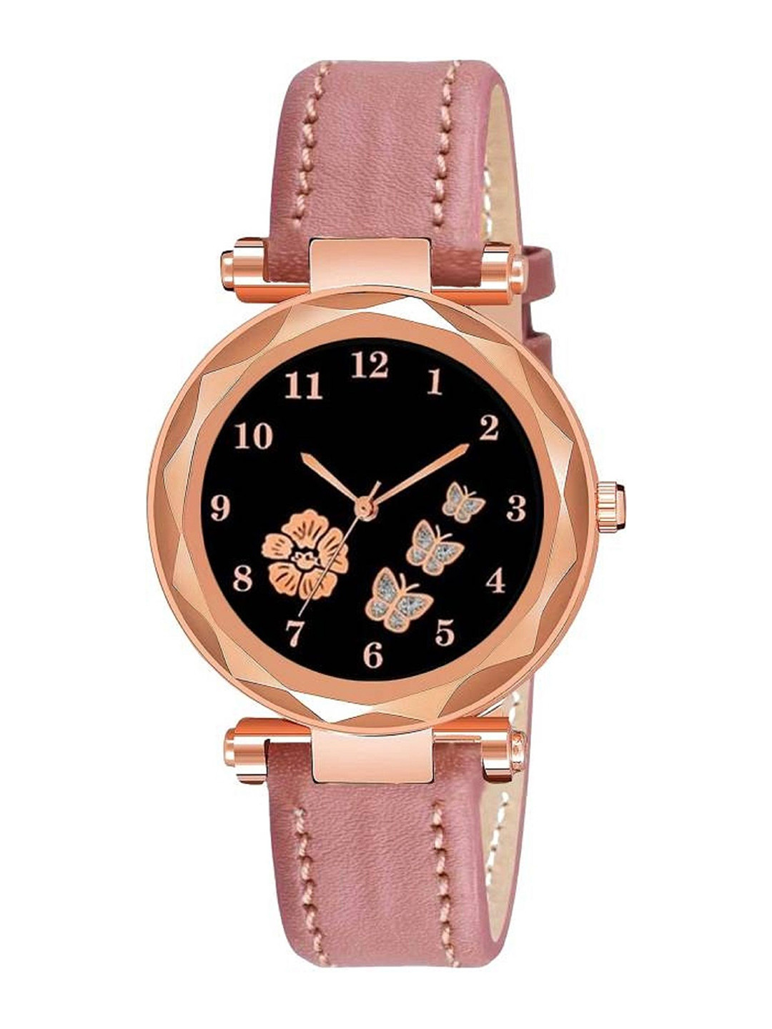 WATCHSTAR Women Round Dial & Leather Straps Analogue Watch LD PeachWS