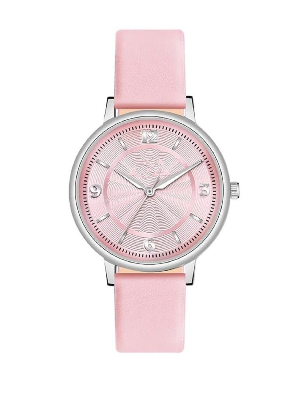 SZN Women Leather Strap Stainless Steel Analogue Watch