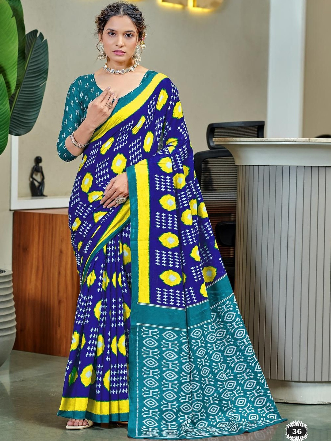 PURE COTTON BANDHANI AND AJRAK BLOCK PRINT SAREES